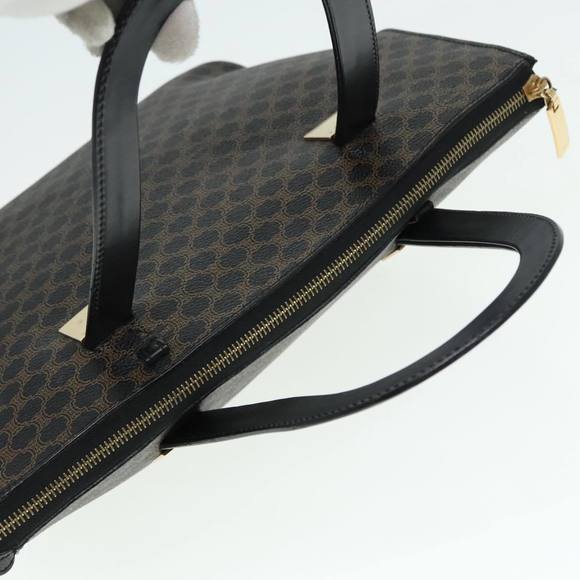 CELINE Macadam Canvas Hand Bag PVC Black Auth 90827 - Picture 6 of 16